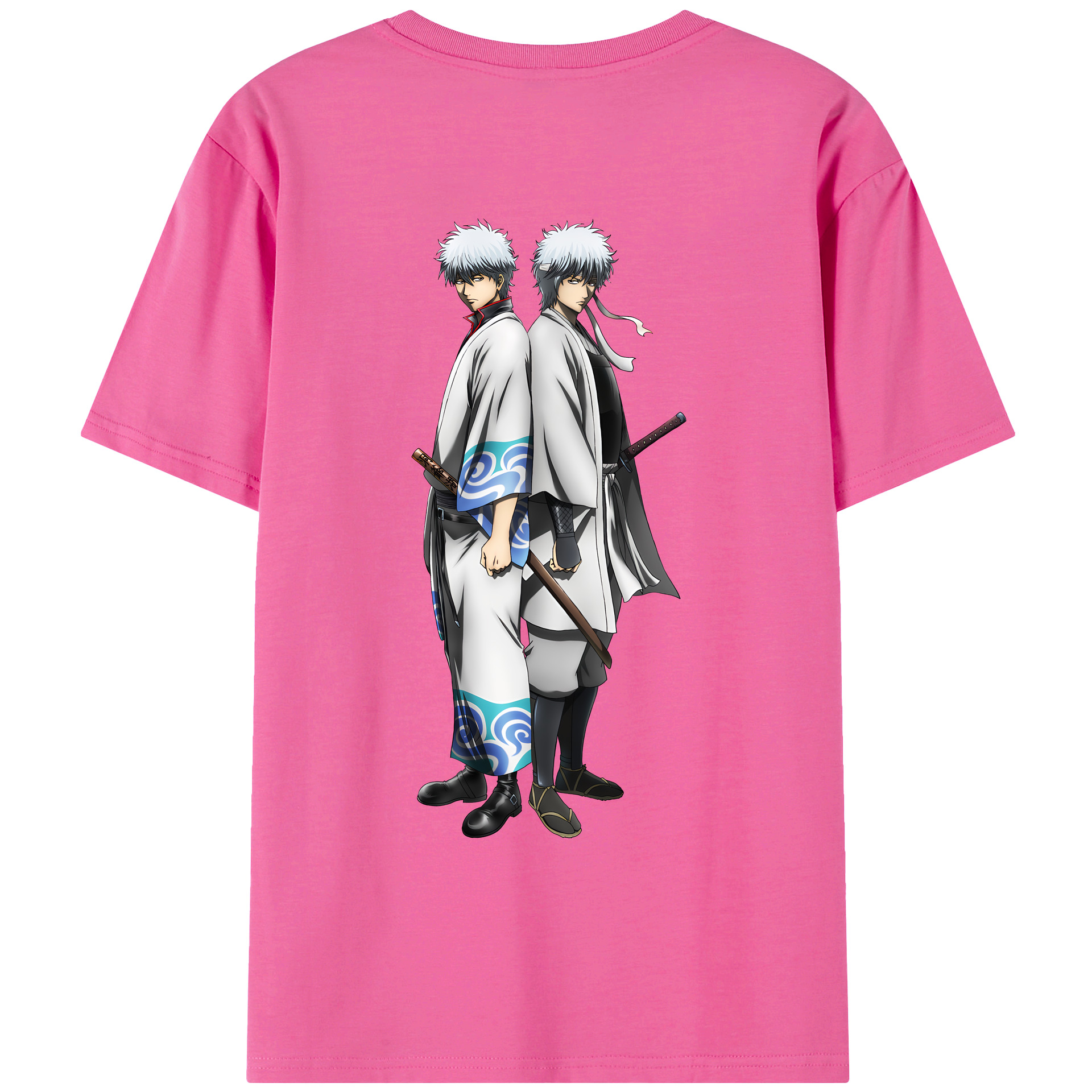 （画像用） ぎんたま 坂田銀時（さかたぎんとき） 神楽 志村新八（しむら しんぱち） GINTAMA Sakata Gintoki Kagura Shimura Shinpachi レディース半袖Tシャツ(バックプリント)